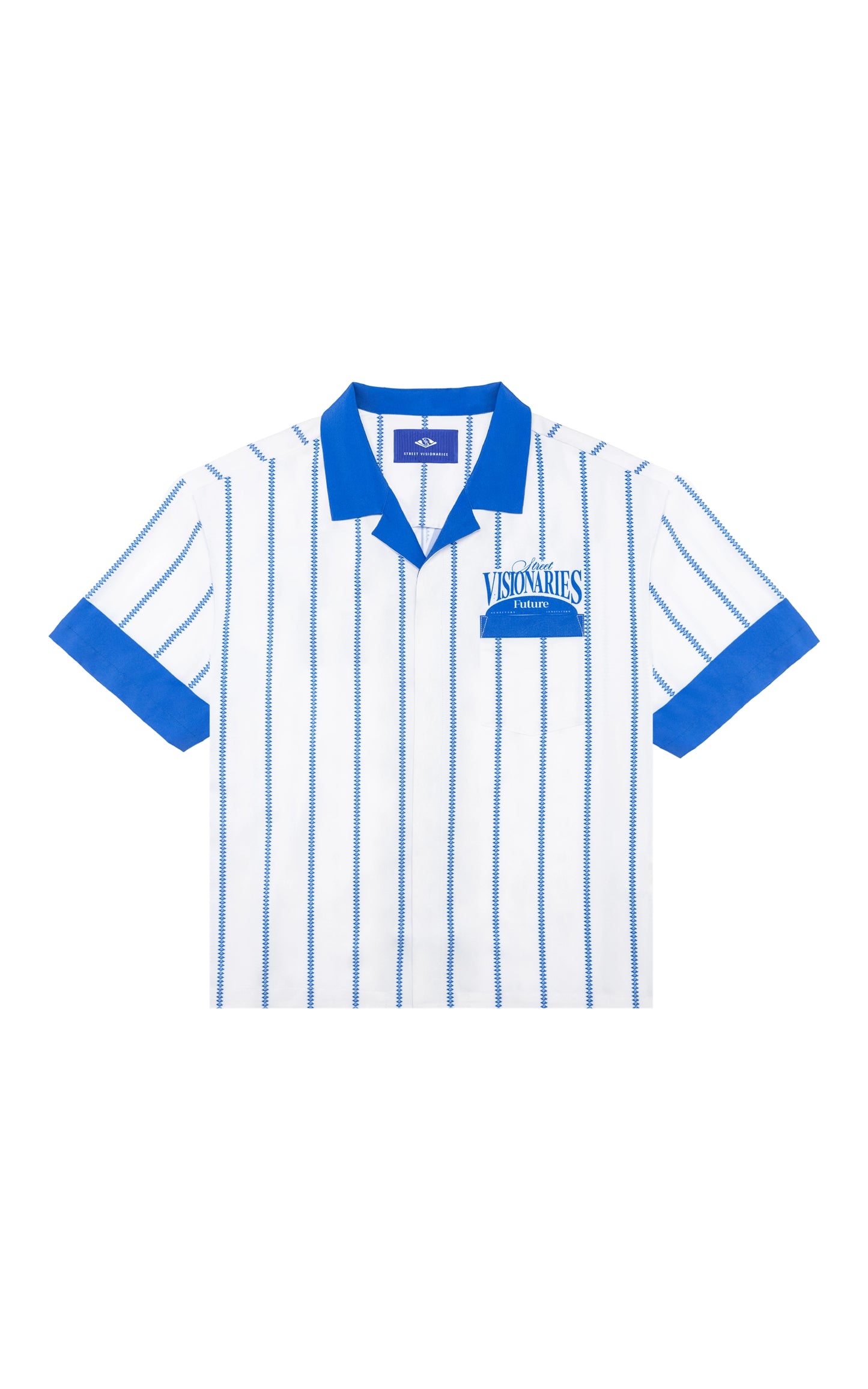 Chemise boutonnée visionnaire à fines rayures