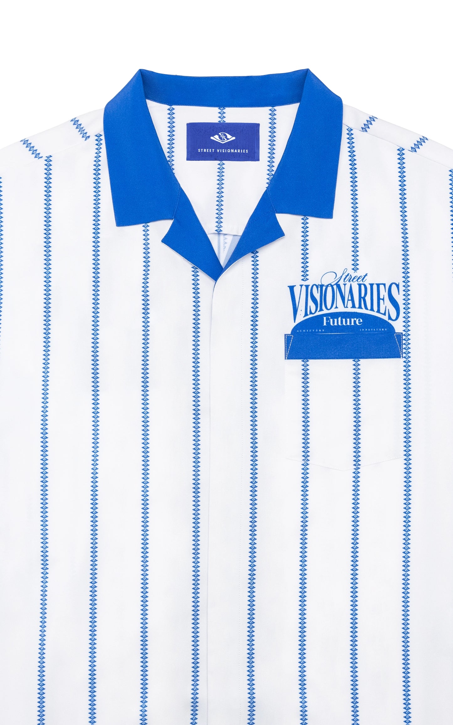 Chemise boutonnée visionnaire à fines rayures