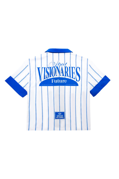 STV Visionary Pin stripes logo button down shirt