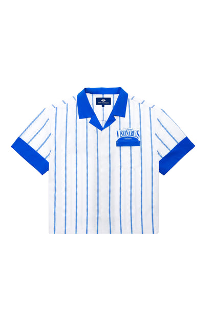 STV Visionary Pin stripes logo button down shirt